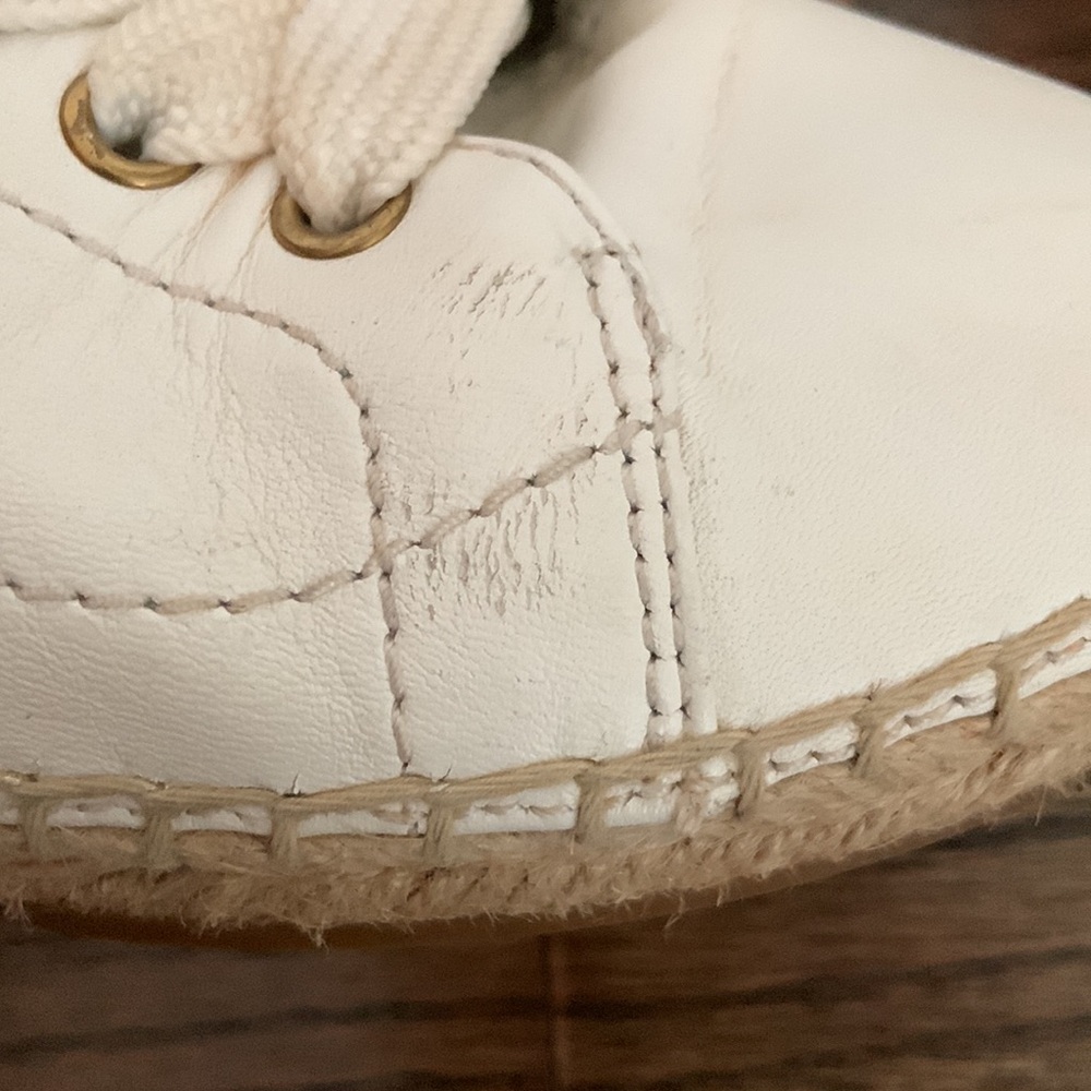 Coach C101 White Pink Espadrille Leather Sneaker - Picture 9 of 13